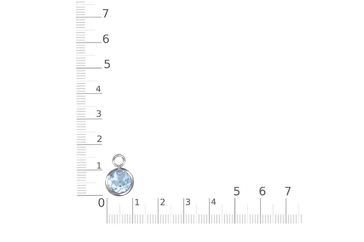 Подвеска серёг-трансформеров из белого золота с топазом sky