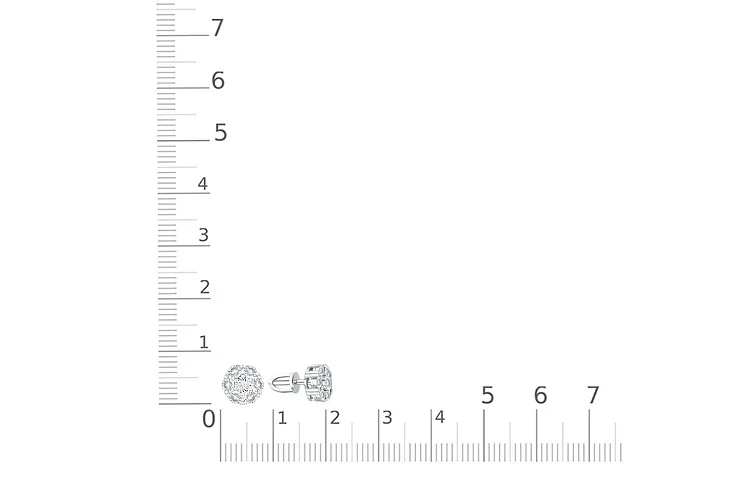 Серьги-пусеты Малинки из белого золота с 14 бриллиантами