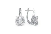 Серьги из белого золота с 50 бриллиантами