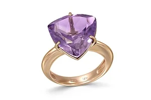 Кольцо из красного золота с аметистом