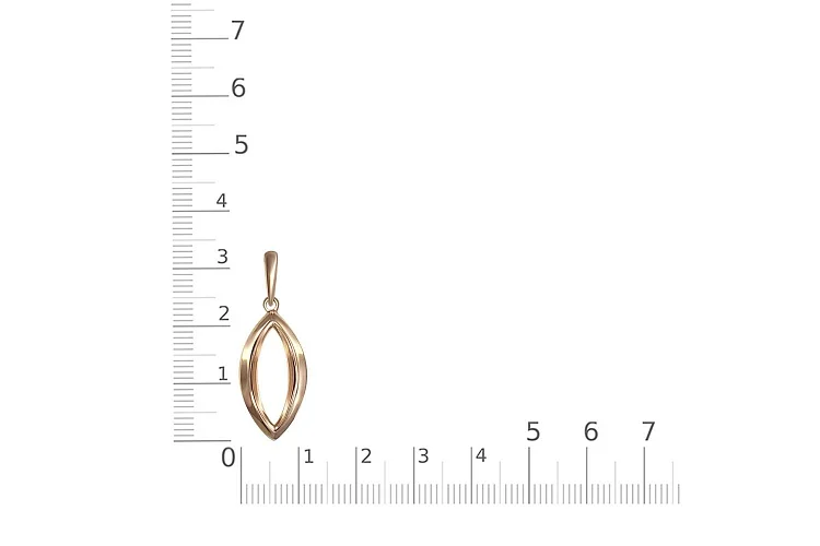 Подвеска из красного золота без вставок