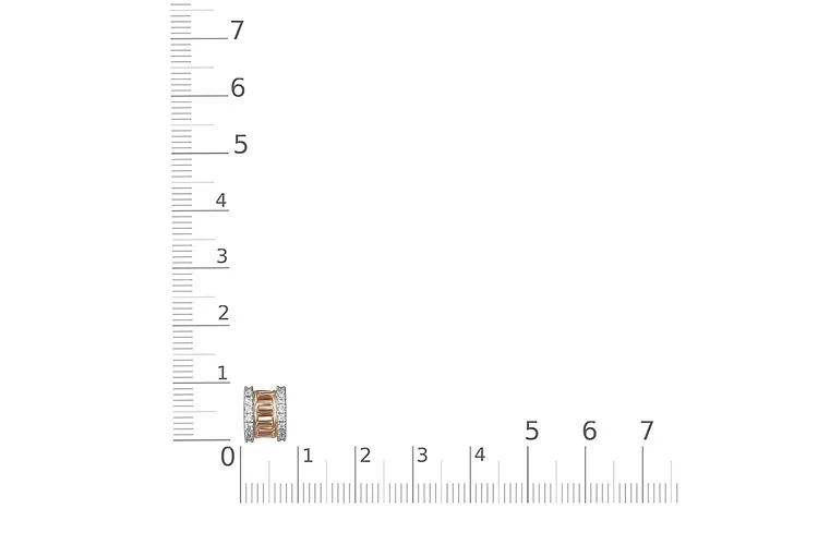 Подвеска из красного золота с 38 фианитами