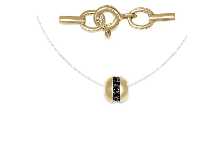 Колье из жёлтого золота с 6 фианитами