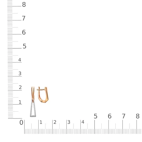 Серьги-трансформеры из красного золота с 37 бриллиантами