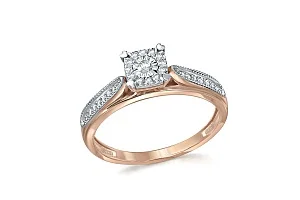 Кольцо из красного золота с 27 бриллиантами