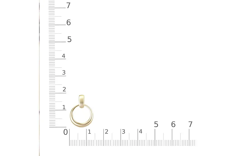 Подвеска Круг из жёлтого золота без вставок