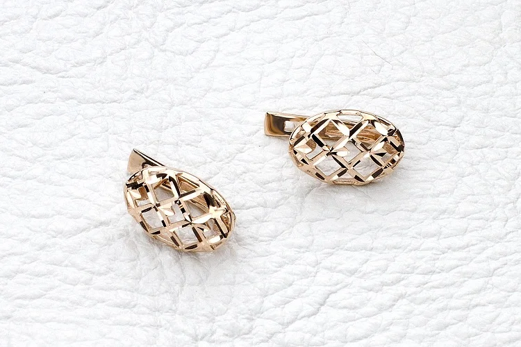 Серьги из красного золота без вставок