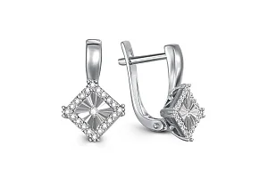 Серьги из белого золота с 42 бриллиантами