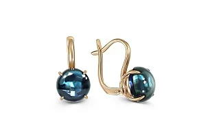 Серьги из жёлтого золота с 2 наноситалами