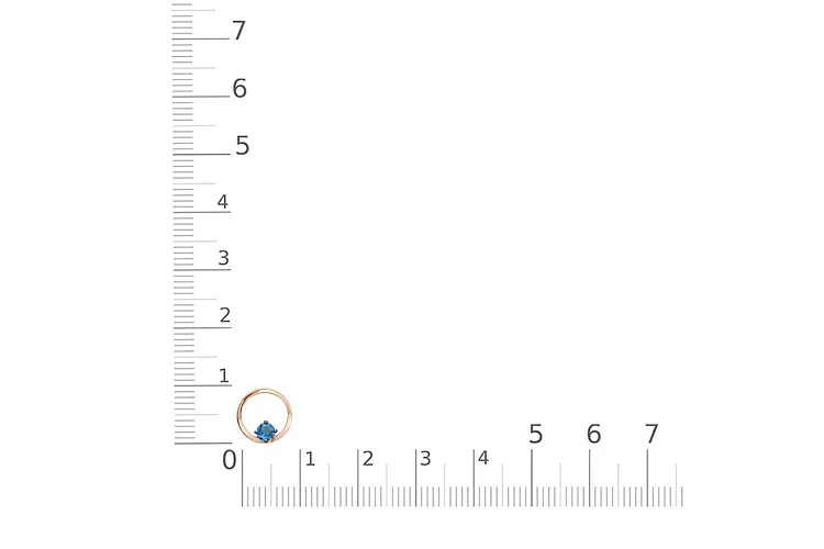 Подвеска Круг из красного золота с топазом лондон