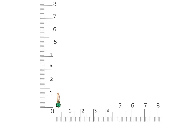 Подвеска из красного золота с изумрудом