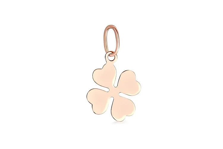 Подвеска Клевер из красного золота без вставок