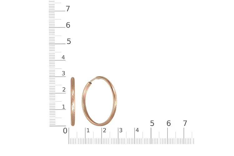 Серьги-конго из красного золота без вставок