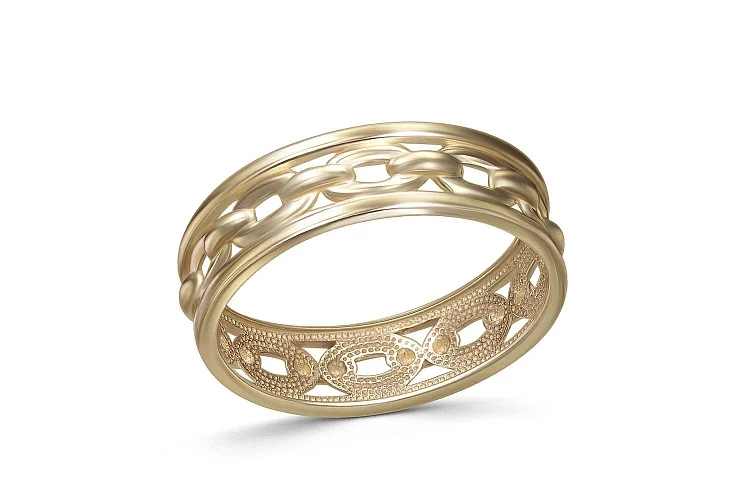 Кольцо из жёлтого золота без вставок