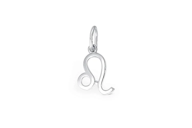 Подвеска Лев из белого золота без вставок