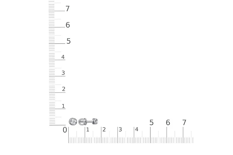 Серьги-пусеты из белого золота с 2 бриллиантами