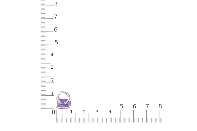Подвеска из белого золота с чароитом