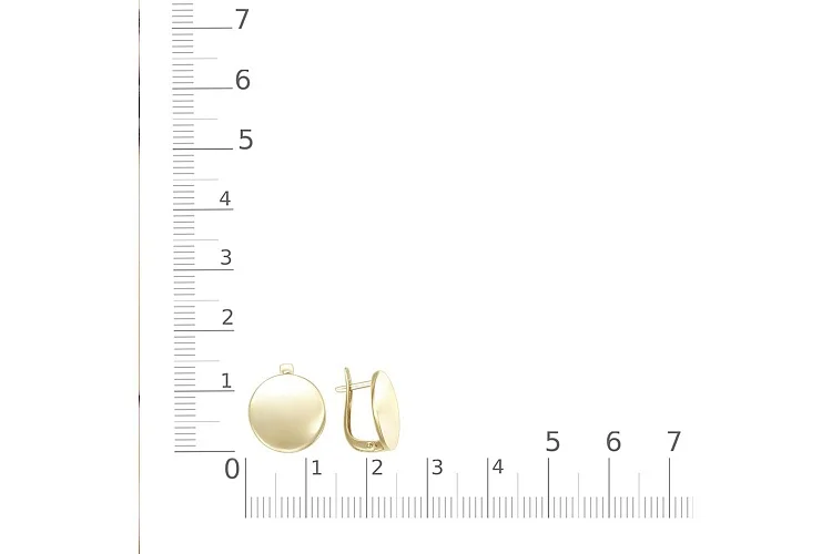 Серьги Круги из жёлтого золота без вставок