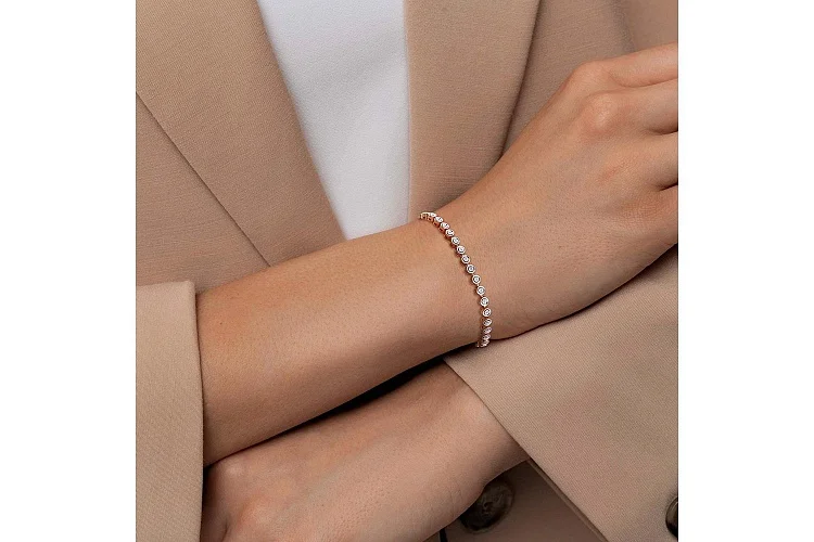 Браслет Дорожка из красного золота с 36 бриллиантами