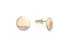 Серьги-пусеты Круги из красного золота с 6 бриллиантами