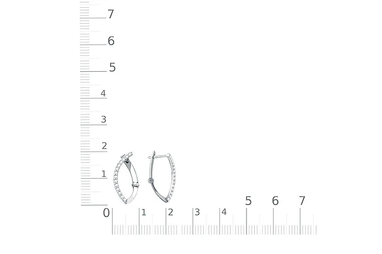 Серьги Дорожки из белого золота с 28 бриллиантами