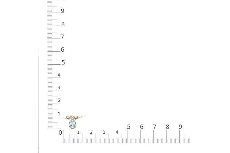 Колье из красного золота с топазом sky
