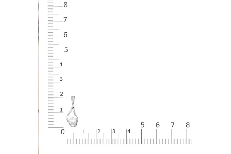 Подвеска из белого золота с жемчугом