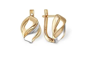 Серьги из жёлтого золота без вставок