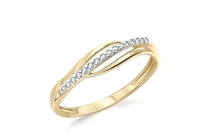Кольцо Дорожка из жёлтого золота с 16 фианитами