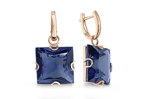 Серьги-трансформеры из красного золота с 2 наноситалами