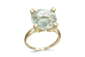 Кольцо из жёлтого золота с аметистом