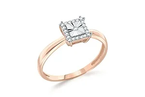 Кольцо из красного золота с 21 бриллиантами