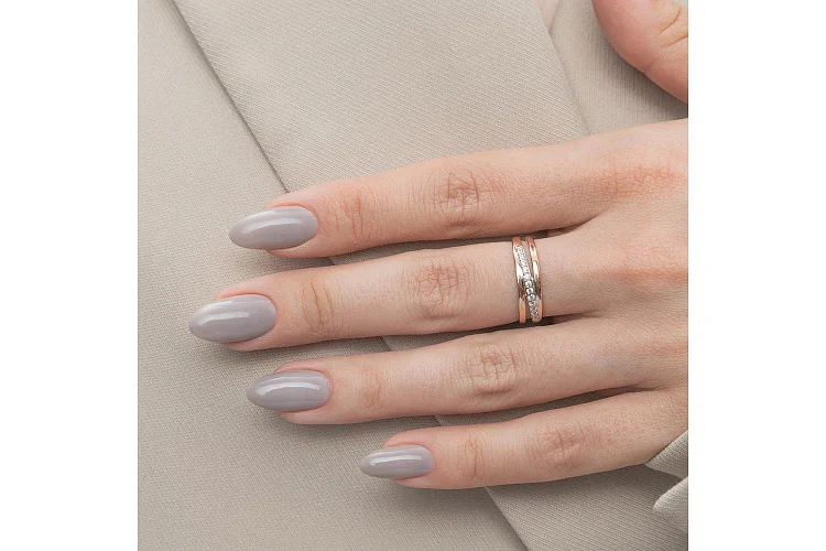 Кольцо Дорожка из красного золота с 12 бриллиантами