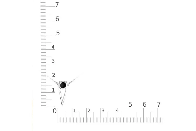 Колье Треугольник из белого золота с агатом
