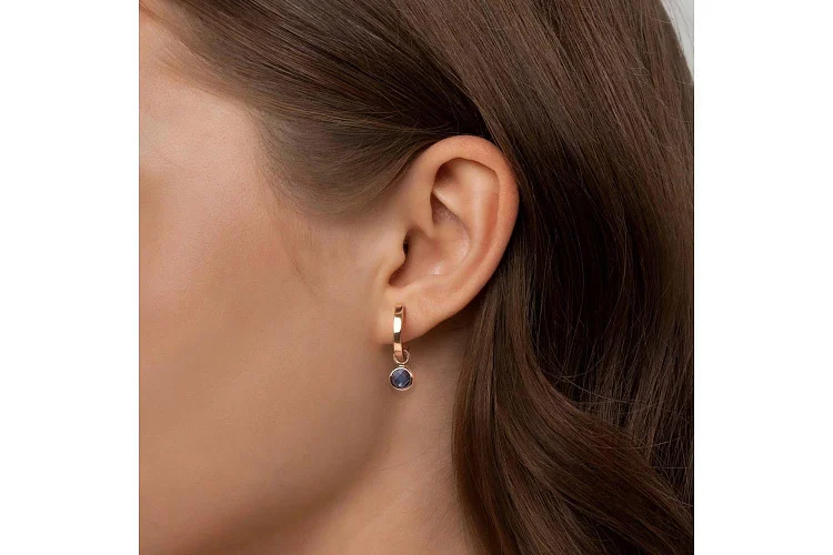 Подвеска серёг-трансформеров из красного золота с александритом