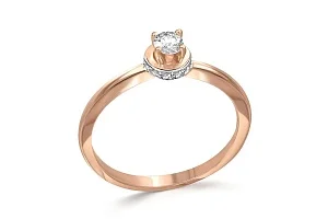 Кольцо из красного золота с 13 бриллиантами