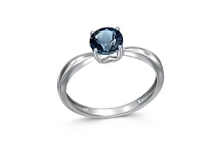 Кольцо из белого золота с топазом лондон