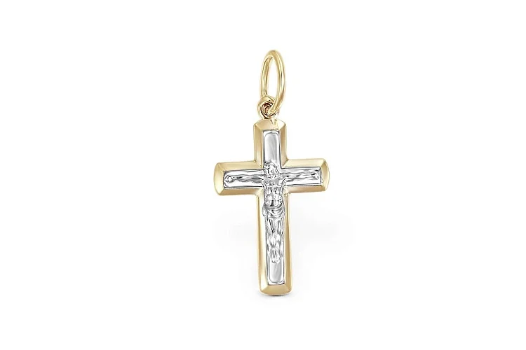 Крест из жёлтого золота без вставок