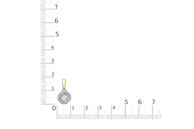 Подвеска из жёлтого золота с 21 бриллиантами