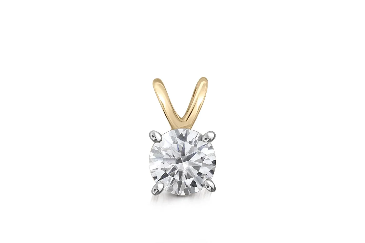 Подвеска из жёлтого золота с кристаллом swarovski