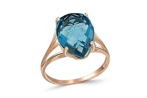 Кольцо из красного золота с ситаллом