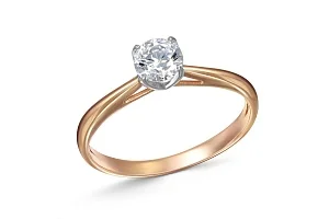 Кольцо из красного золота с кристаллом swarovski