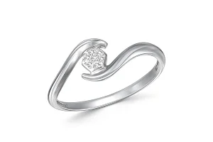 Кольцо из белого золота с 7 бриллиантами