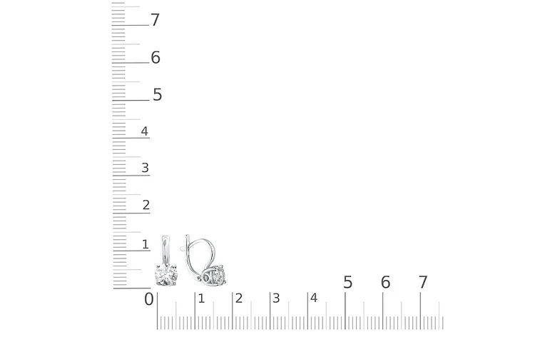 Серьги из белого золота с 2 муассанитами