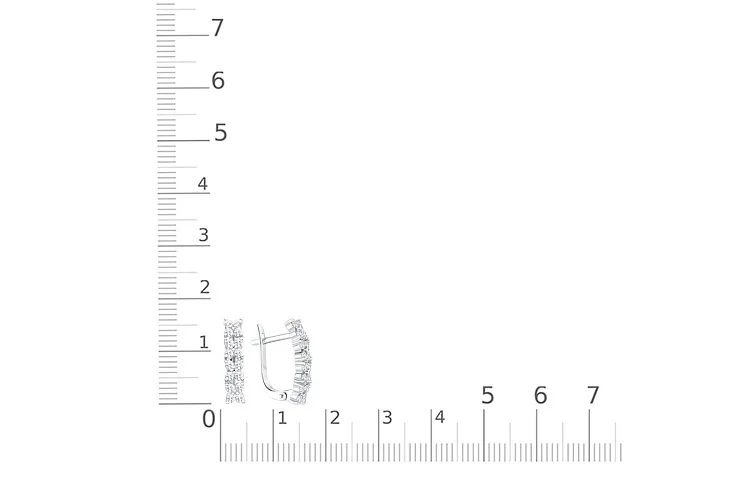 Серьги Цветы из белого золота с 32 муассанитами