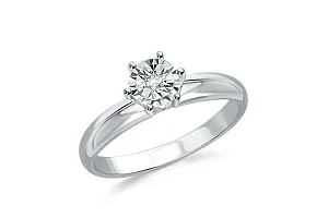 Кольцо из белого золота с бриллиантом