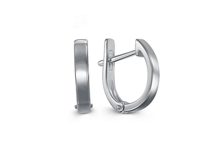 Основа серёг-трансформеров из белого золота без вставок