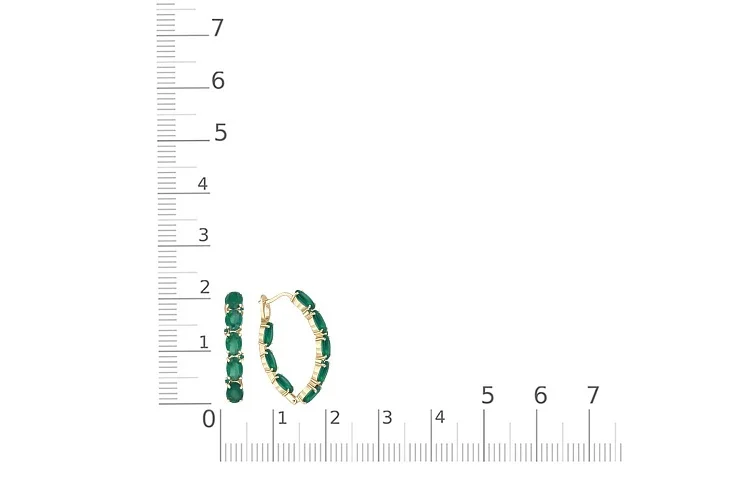 Серьги из жёлтого золота с 24 агатами