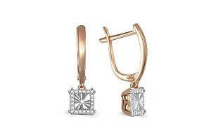 Серьги из красного золота с 42 бриллиантами