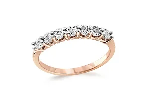 Кольцо Дорожка из красного золота с 7 бриллиантами